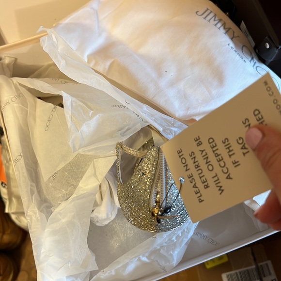 Gorgeous shoe with detail in snake silver and gold - Picture 5 of 6